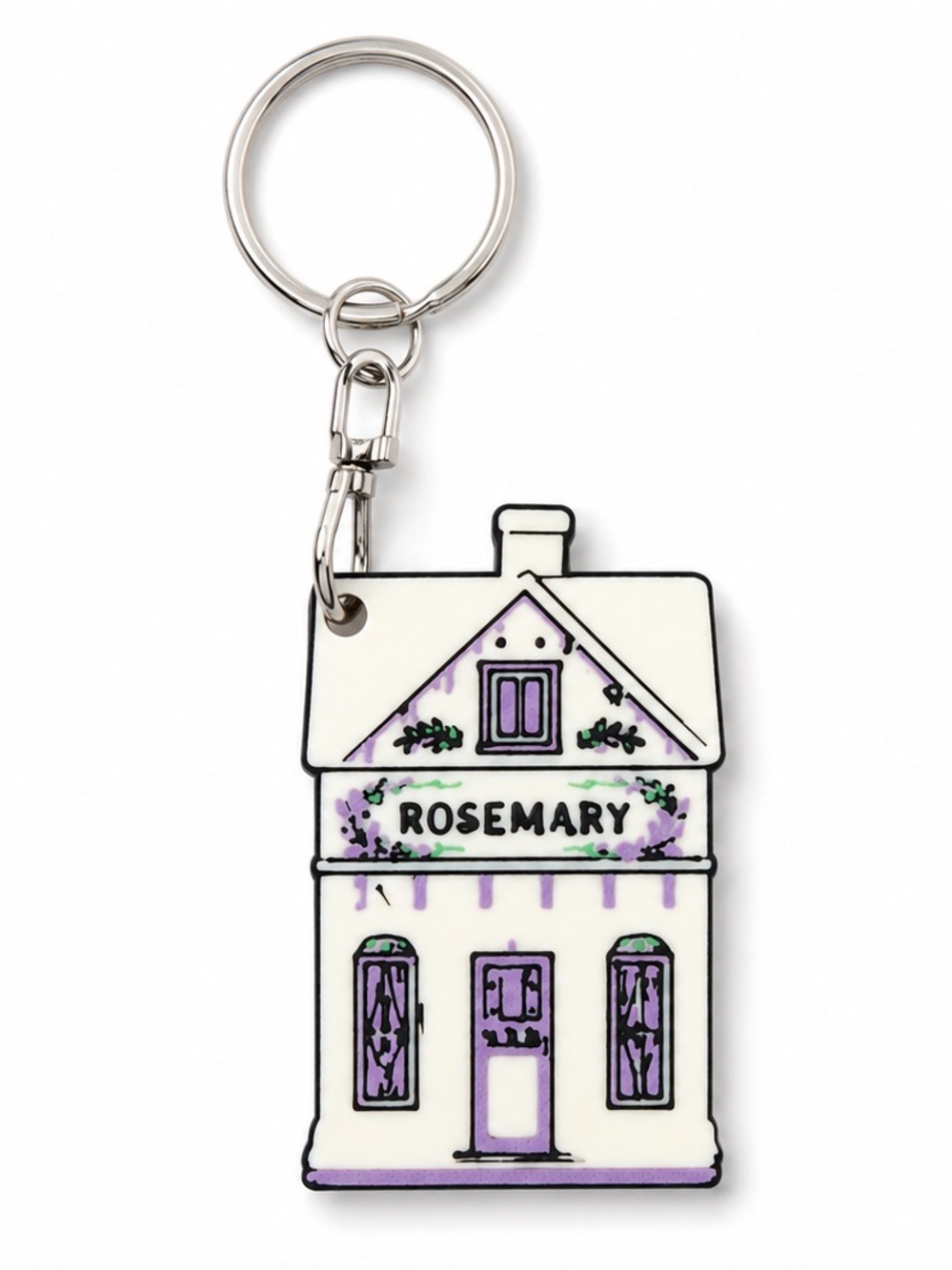 2/$25 Lenox Spice Village Inspired Rosemary House Keychain with Key Ring